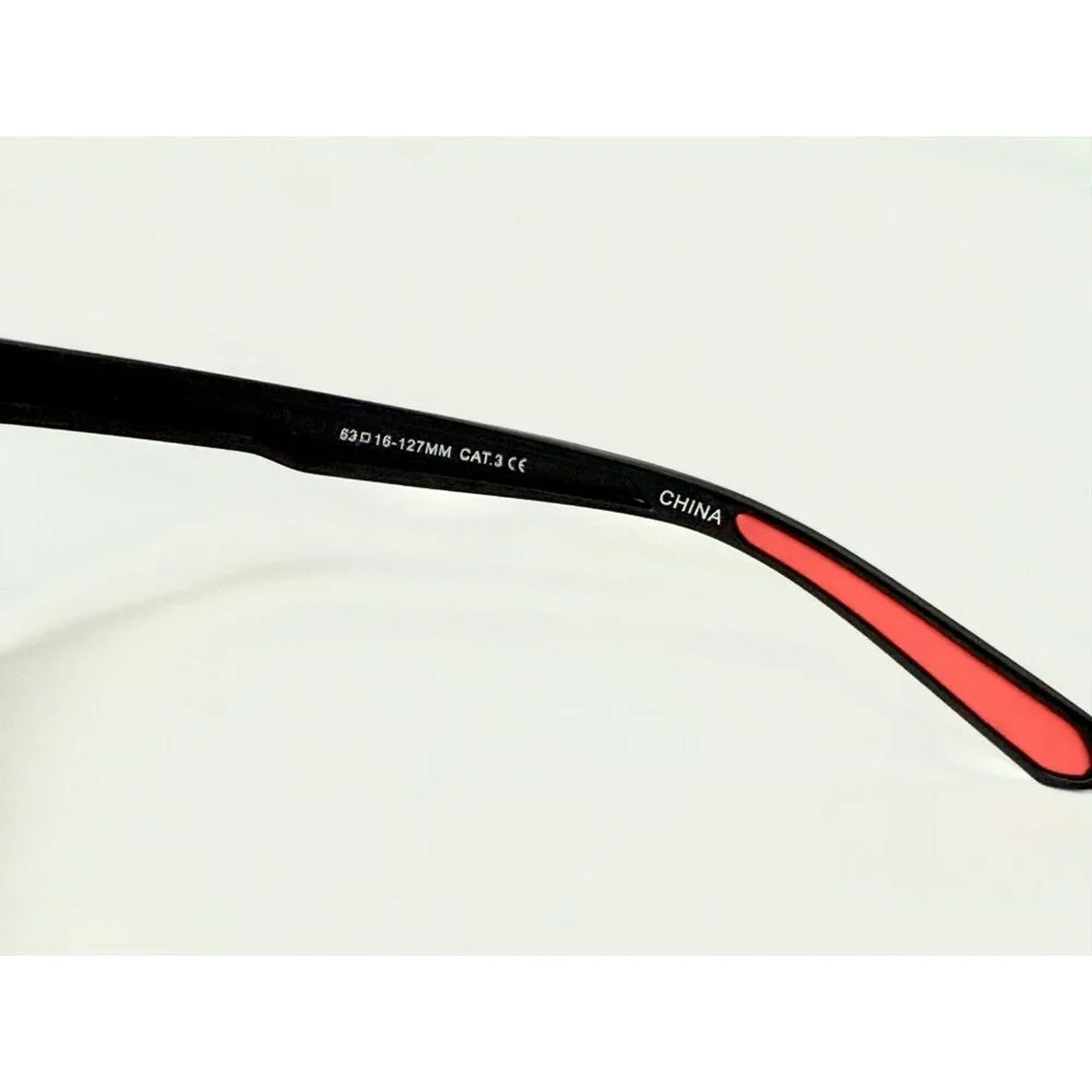 Hang Ten Shield Sunglasses Black Frame Yellow Mirror Lens Sport Unisex 63 16 New